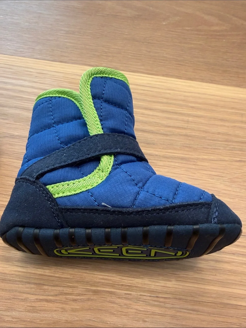 KEEN Baby Blue & Lime Winter Booties